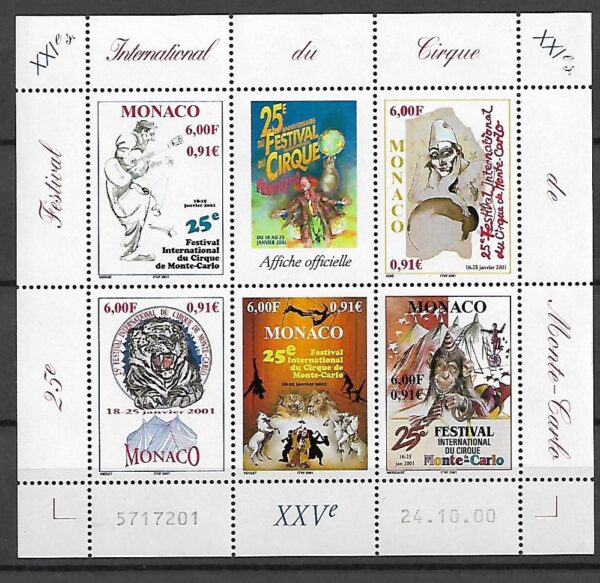 FESTIWAL CYRKOWY MONAKO MI.BL.82**