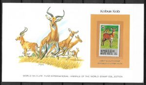 KOB Z RODZINY ANTYLOPOWATYCH GÓRNA WOLTA KOLEKCJA ZWIERZĄT ŚWIATA NA KARCIE