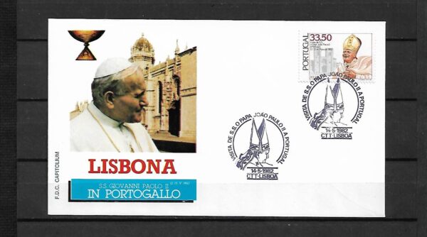 WIZYTA JANA PAWŁA II PORTUGALIA-LIZBONA KOPERTA