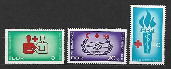 CZERWONY KRZYŻ DDR MI.1207-1209**