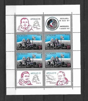 APOLLO 15 RUMUNIA MI.BL.88**