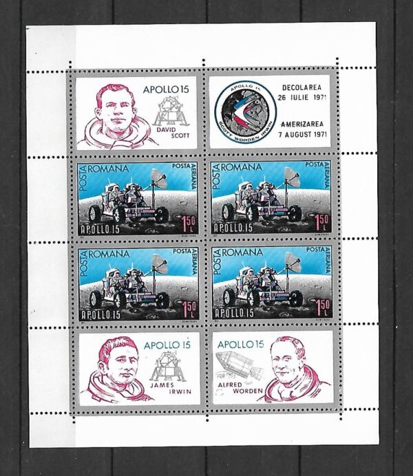 APOLLO 15 RUMUNIA MI.BL.88**