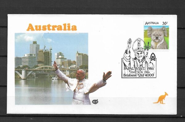 WIZYTA JANA PAWŁA II AUSTRALIA KOPERTA