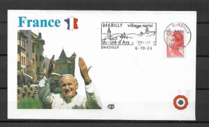 WIZYTA JANA PAWŁA II FRANCJA-DARDILLY KOPERTA