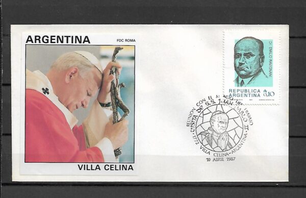 WIZYTA JANA PAWŁA II ARGENTYNA-VILLA CELINA KOPERTA