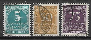 NIEMCY RZESZA MI.274-276 KASOWANY