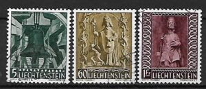 SZTUKA LIECHTENSTEIN MI.386-388 KASOWANY