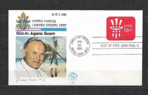 WIZYTA JANA PAWŁA II GUAM-AGANA GUAM KOPERTA