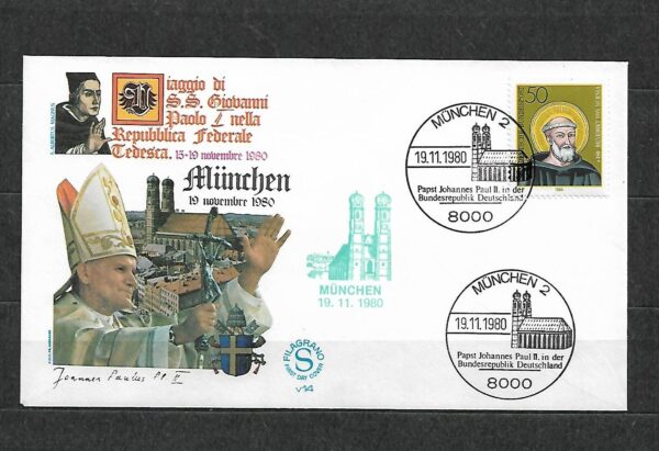 WIZYTA JANA PAWŁA II NIEMCY-MUNCHEN KOPERTA