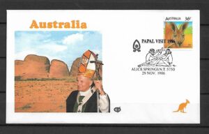 WIZYTA JANA PAWŁA II AUSTRALIA-ALICE-SPRINGS KOPERTA