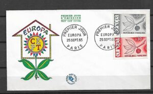 FDC EUROPA CEPT FRANCJA MI.1521-1522