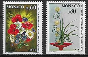 WYSTAWA KWIATÓW  MONAKO MI.1189-1190**
