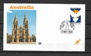 WIZYTA JANA PAWŁA II AUSTRALIA-ADELAIDE KOPERTA