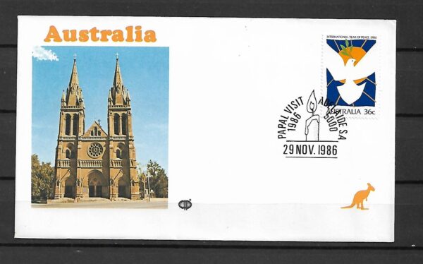 WIZYTA JANA PAWŁA II AUSTRALIA-ADELAIDE KOPERTA