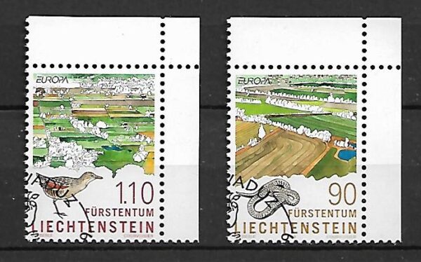 EUROPA  LIECHTENSTEIN MI.1190-1191 KASOWANY
