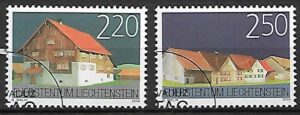 ARCHITEKTURA LIECHTENSTEIN MI.1355-1356 KKASOWANY