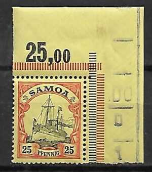 KOLONIE NIEMIECKIE SAMOA MI.11**Z MARGINESEM NAROŻNYM