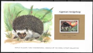 JEŻ ALGIERSKI LIBIA KOLEKCJA ZWIERZĄT ŚWIATA NA KARCIE