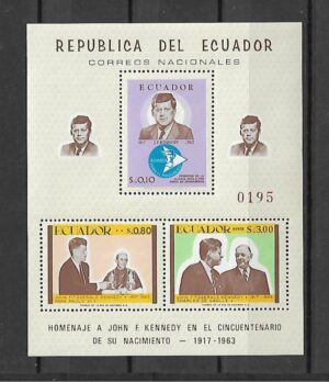 J.F.KENNEDY EKWADOR MI.BL.43**