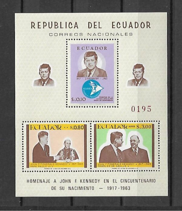 J.F.KENNEDY EKWADOR MI.BL.43**