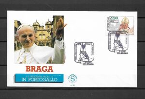 WIZYTA JANA PAWŁA II PORTUGALIA-BRAGA KOPERTA