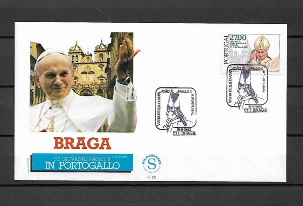 WIZYTA JANA PAWŁA II PORTUGALIA-BRAGA KOPERTA