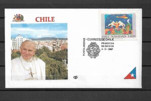 WIZYTA JANA PAWŁA II CHILE-PUNTA ARENAS KOPERTA