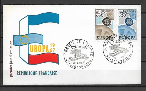 EUROPA CEPT FRANCJA MI.1578-1579 FDC1