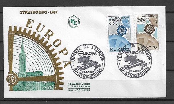 EUROPA CEPT FRANCJA MI.1578-1579 FDC