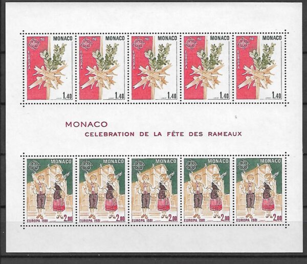 EUROPA CEPT MONAKO MI.BL.17**
