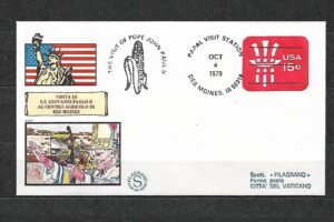 WIZYTA JANA PAWŁA II USA-DES MOINES KOPERTA