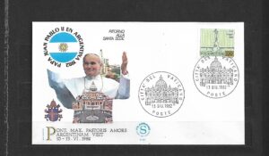 WIZYTA JANA PAWŁA II ARGENTYNA KOPERTA