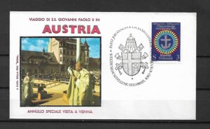 WIZYTA JANA PAWŁA II AUSTRIA-WIEDEŃ KOPERTA