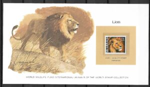 LEW ZIMBABWE KOLEKCJA ZWIERZĄT ŚWIATA NA KARCIE