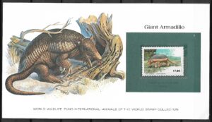 GIGANTYCZNY PANCERNIK BRAZYLIA KOLEKCJA ZWIERZĄT ŚWIATA NA KARCIE