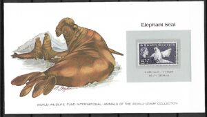 FOKA SŁONIA GRUZJA KOLEKCJA ZWIERZĄT ŚWIATA NA KARCIE