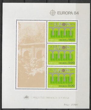 EUROPA CEPT MADERA MI.BL.5**