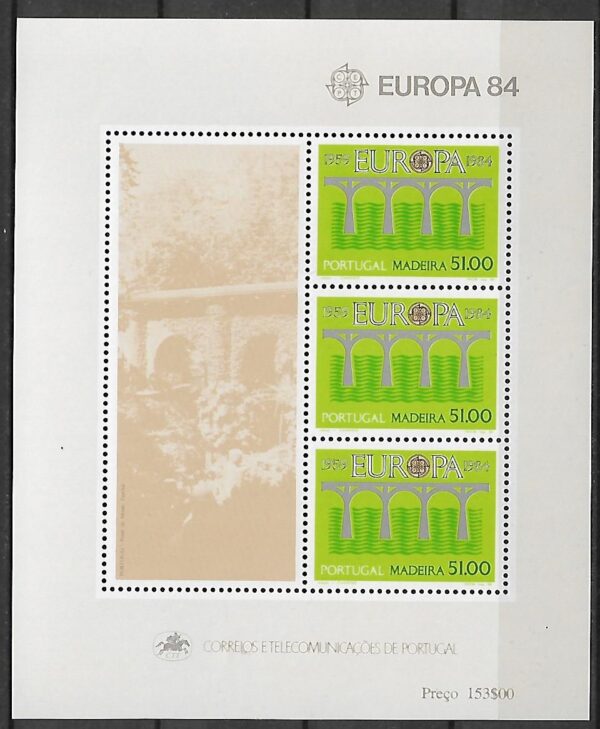 EUROPA CEPT MADERA MI.BL.5**