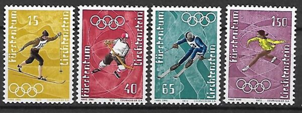 OLIMPIADA ZIMOWA LIECHTENSTEIN MI.551-554**