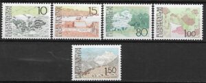 KRAJOBRAZY LIECHTENSTEIN MI.573-577**