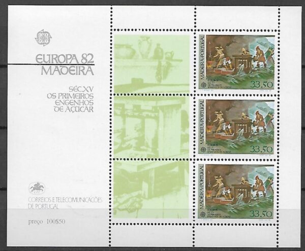 EUROPA CEPT MADERA MI.BL.3**