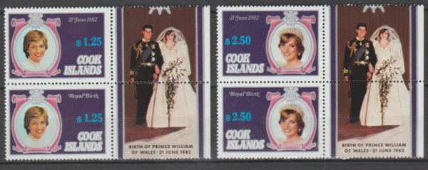 KSIĘŻNA DIANA WYSPY COOKA MI.824-827**