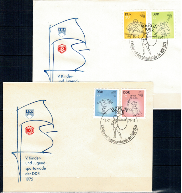FDC SPORTAKIADA DLA DZIECI I MŁODZIEŻY DDR MI.2065-2068