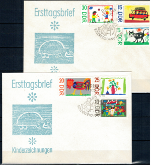 FDC RYSUNKI DZIECIĘCE DDR MI.1280-1285