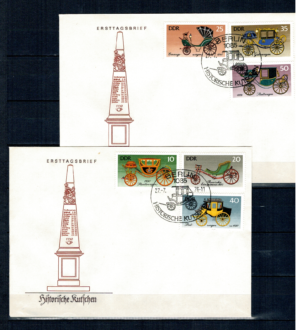FDC ZABYTKOWE POWOZY DDR MI.2147-2152