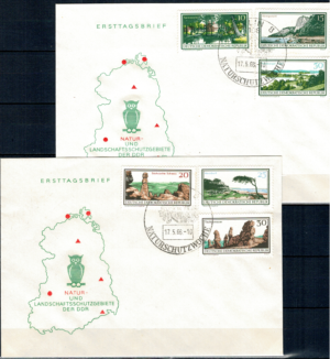 FDC OBSZARY NATURA I OBSZARY CHRONIONEGO KRAJOBRAZU DDR MI.1179-1184
