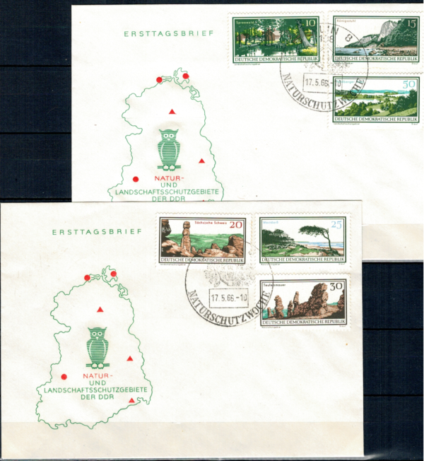 FDC OBSZARY NATURA I OBSZARY CHRONIONEGO KRAJOBRAZU DDR MI.1179-1184
