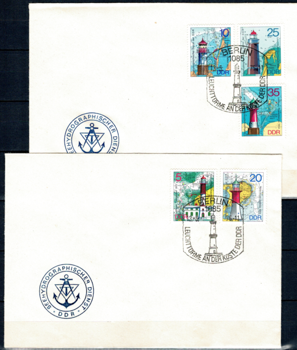 FDC LATARNIE MORSKIE DDR MI.2045-2049