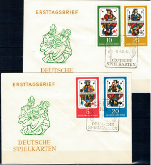 FDC NIEMIECKIE KARTY DO GRY DDR MI.1298-1301