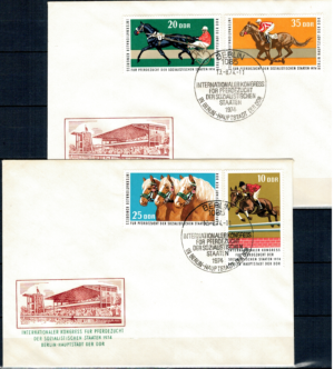 FDC MIĘDZYNARODOWY KONGRES HODOWLI KONI DDR MI.1969-1972